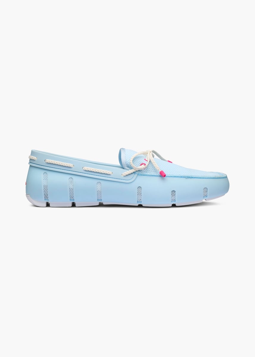SWIMS - Braided Lace Loafer - Dust Blue/Hibiscus - Str: 46 - Herre