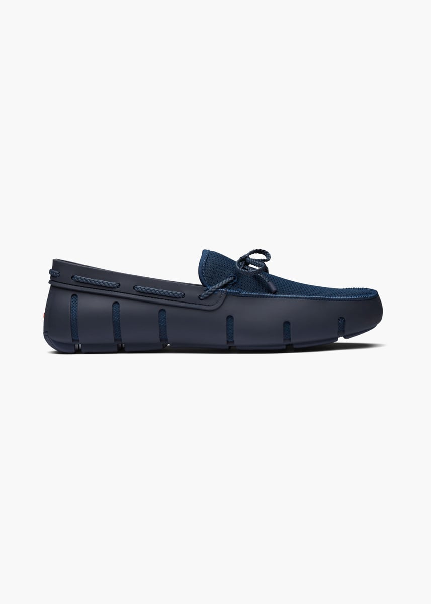 SWIMS - Braided Lace Loafer - Navy - Str: 44 - Herre