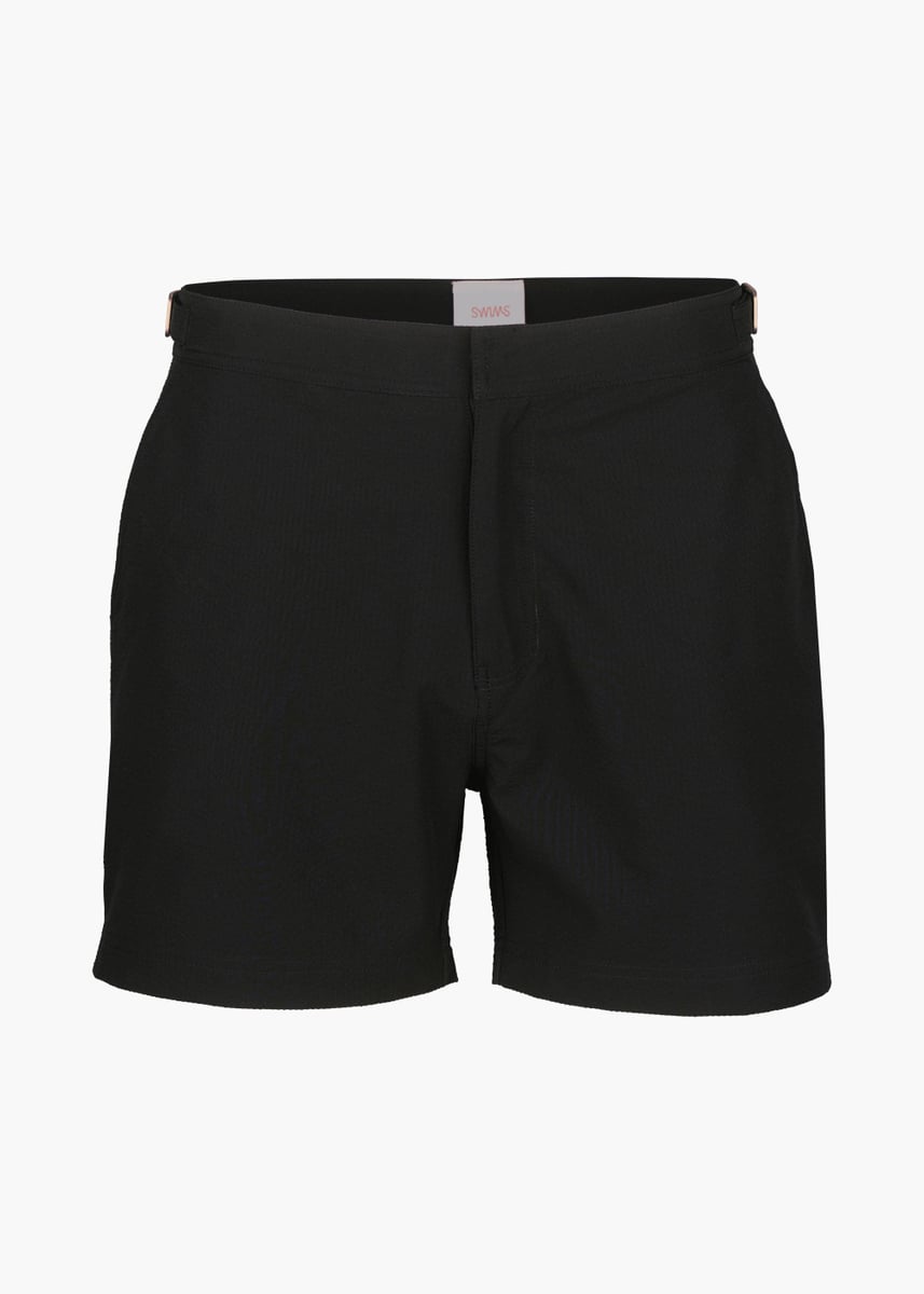 SWIMS - Kos Seersucker Swim Trunk - Black - Str: XXL - Herre