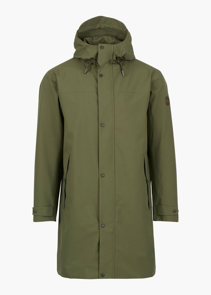 SWIMS - Amsterdam Waterproof Overcoat - Olive - Str: XS - Herre