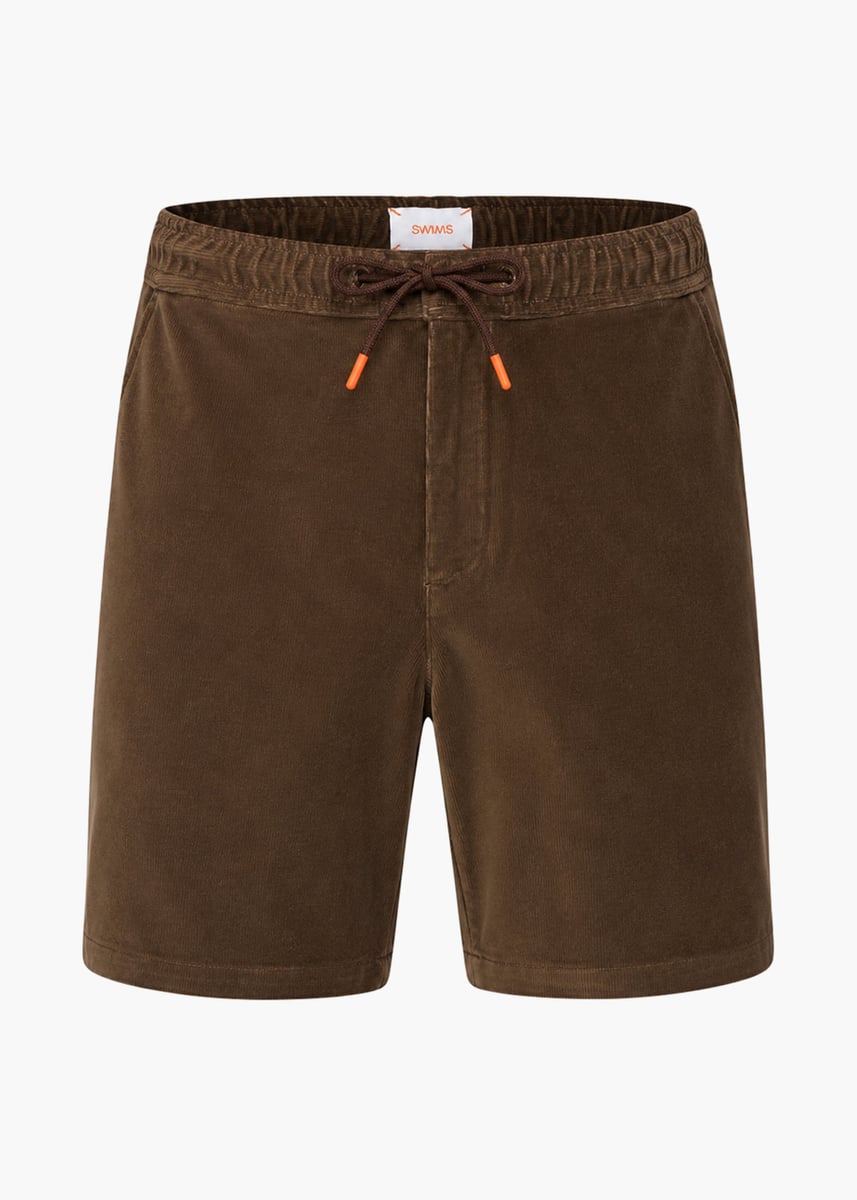 SWIMS - Breeze Velour Shorts - Espresso - Str: S - Herre