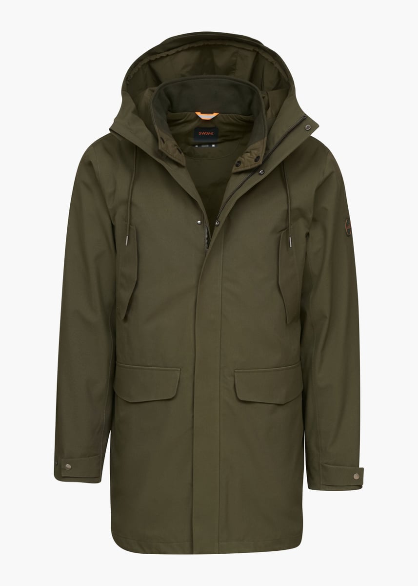 SWIMS - Zürich IV Parka - Dark Olive - Str: XXL - Herre